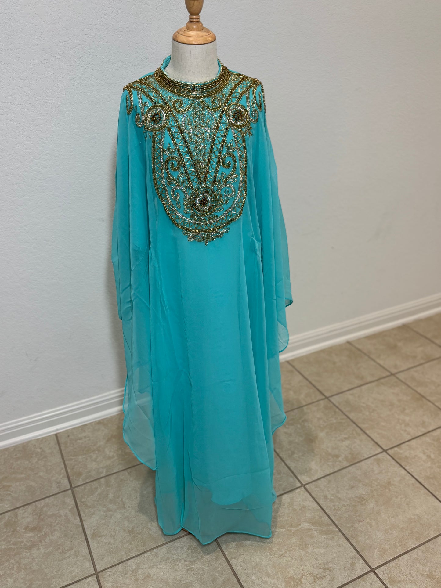 Amaya Bright teal Kaftan