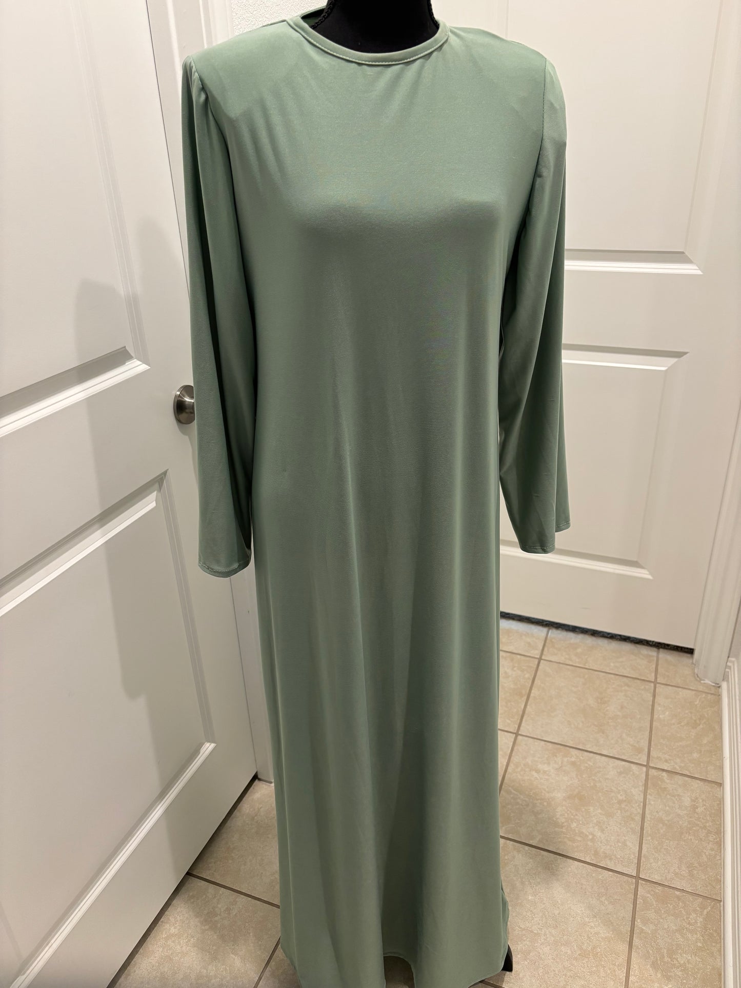 Under Abaya dress green