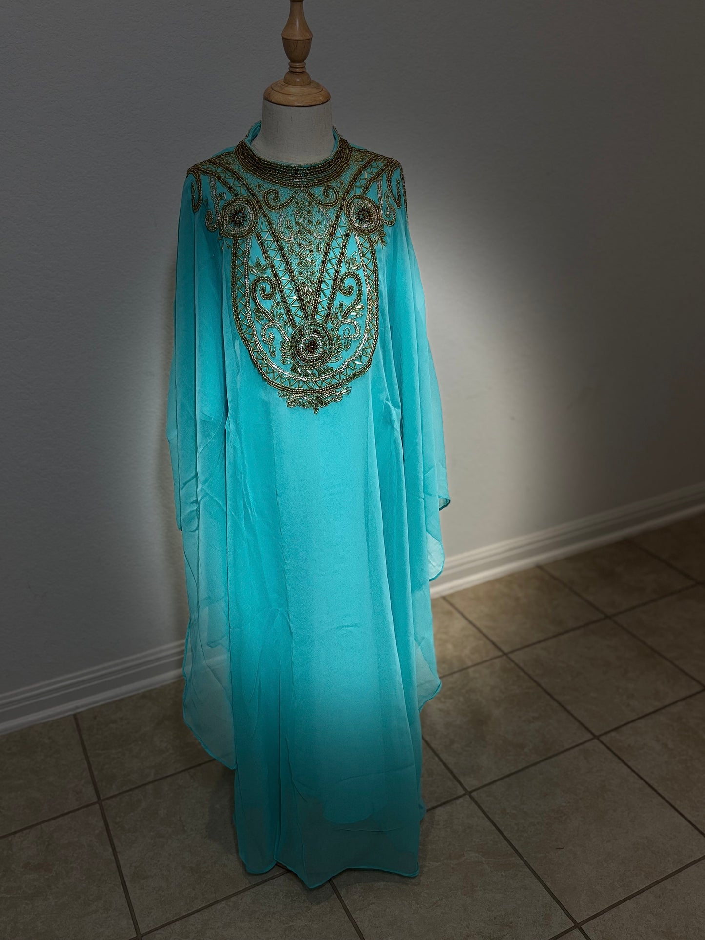 Amaya Bright teal Kaftan