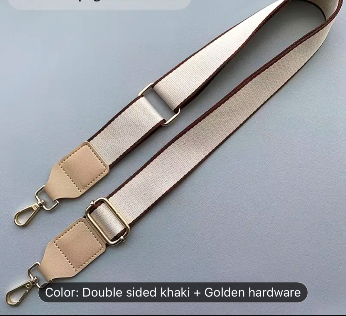 Khaki with brown trim and leather