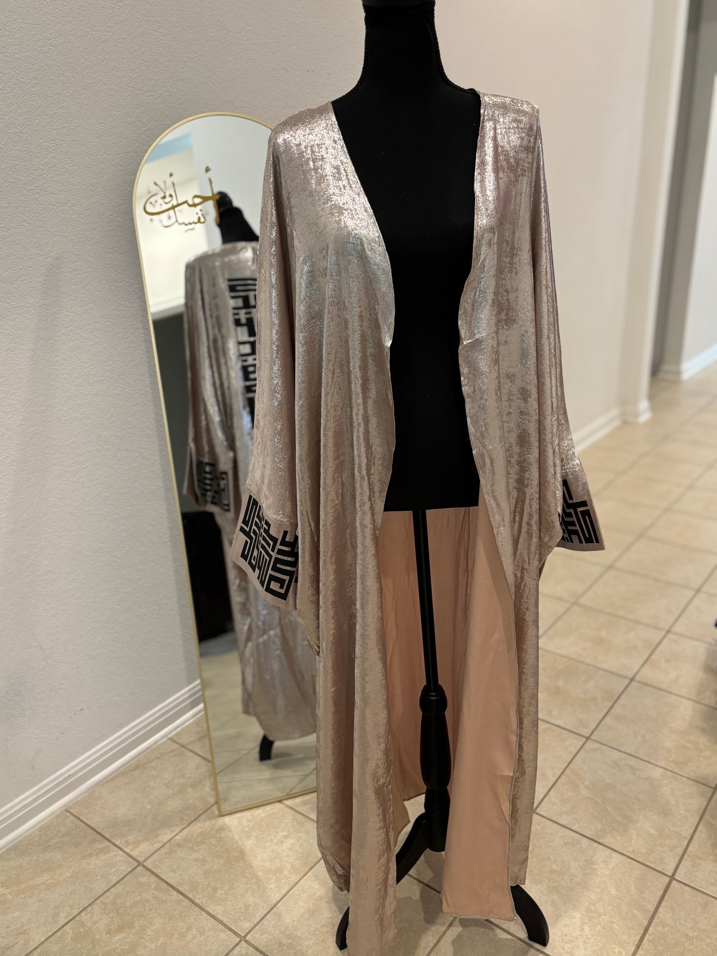 Mahvish Abaya Rose Gold TWG signature