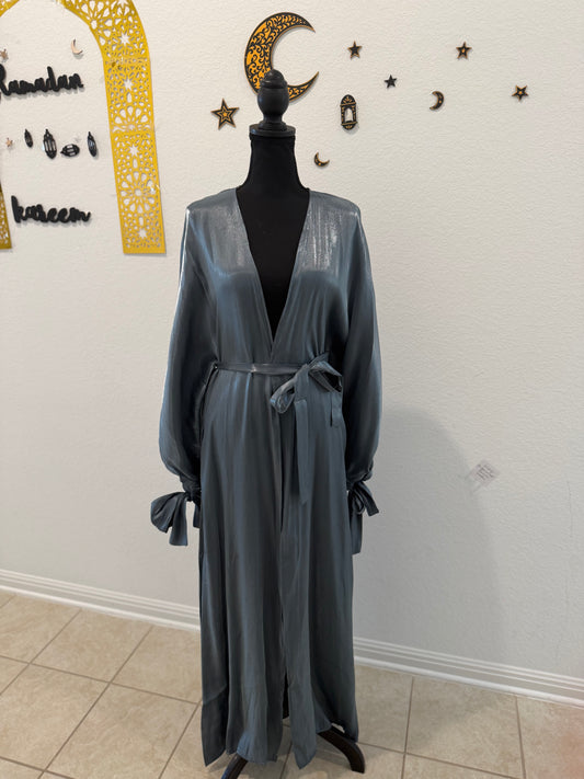 Bow Abaya Gray