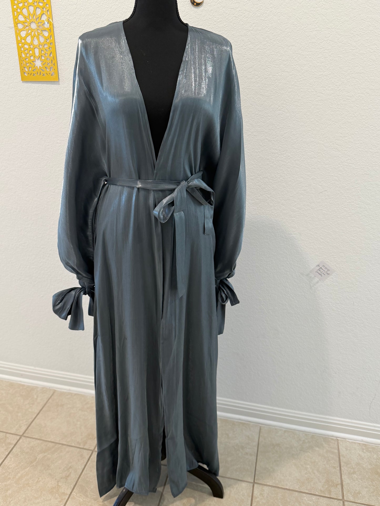 Bow Abaya Gray