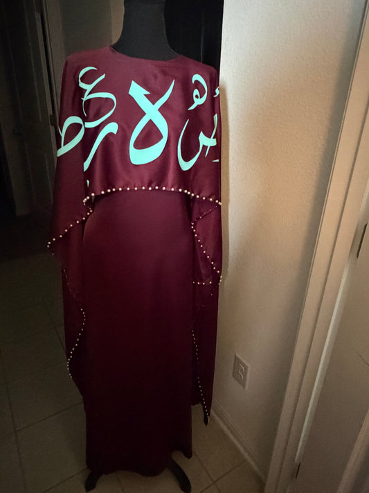 Habat alulu burgundy with teal