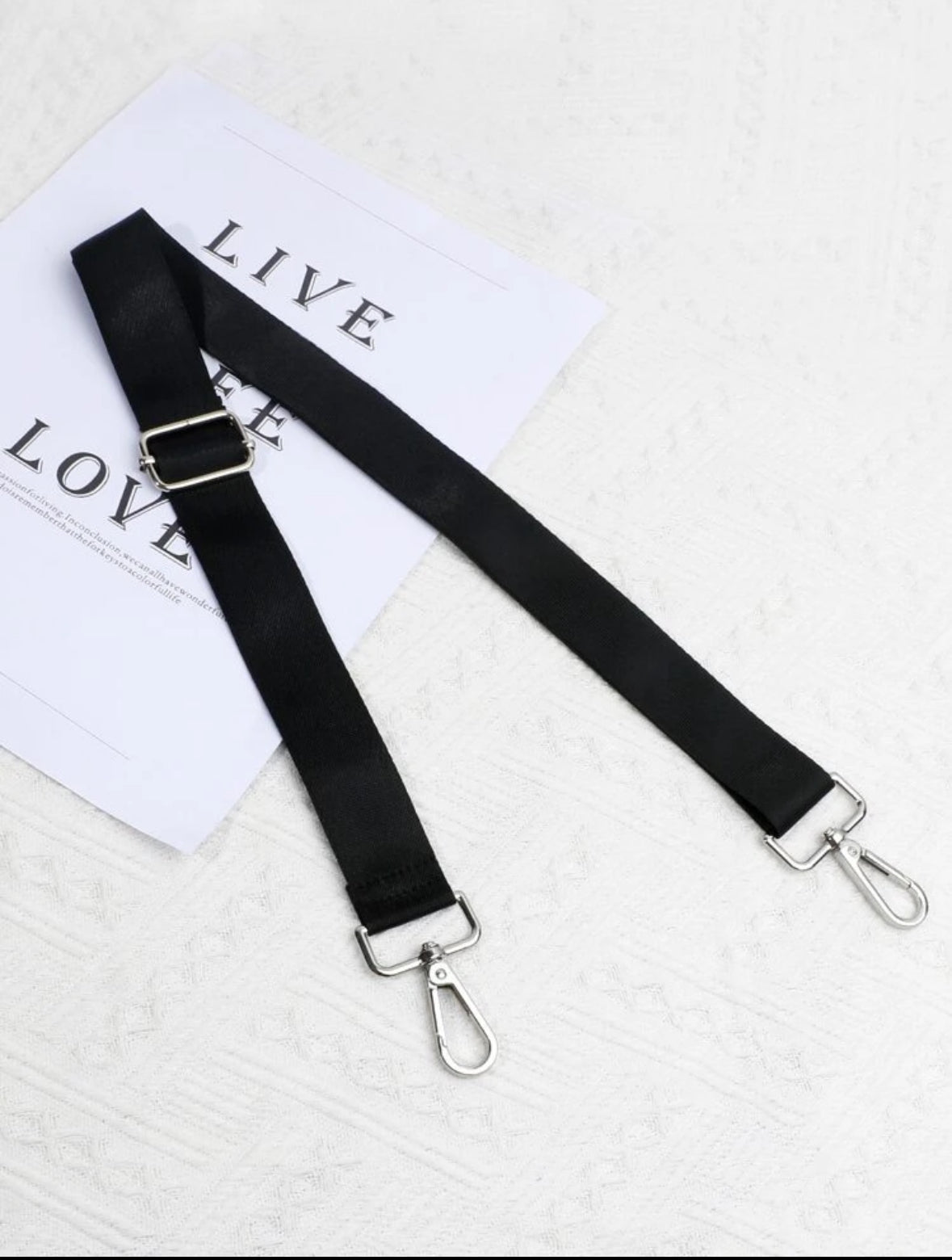 Black Sport strap with silver buckles