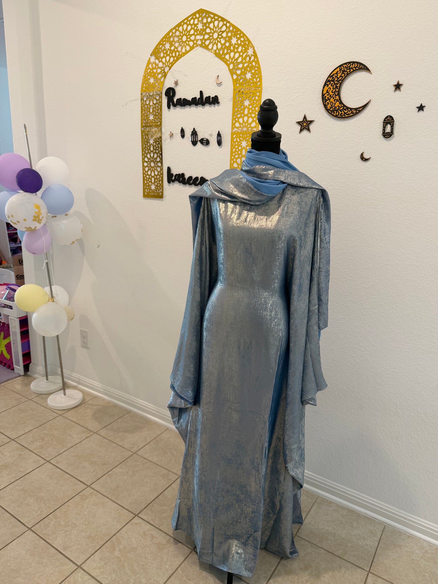 Farasha abaya Skyblue