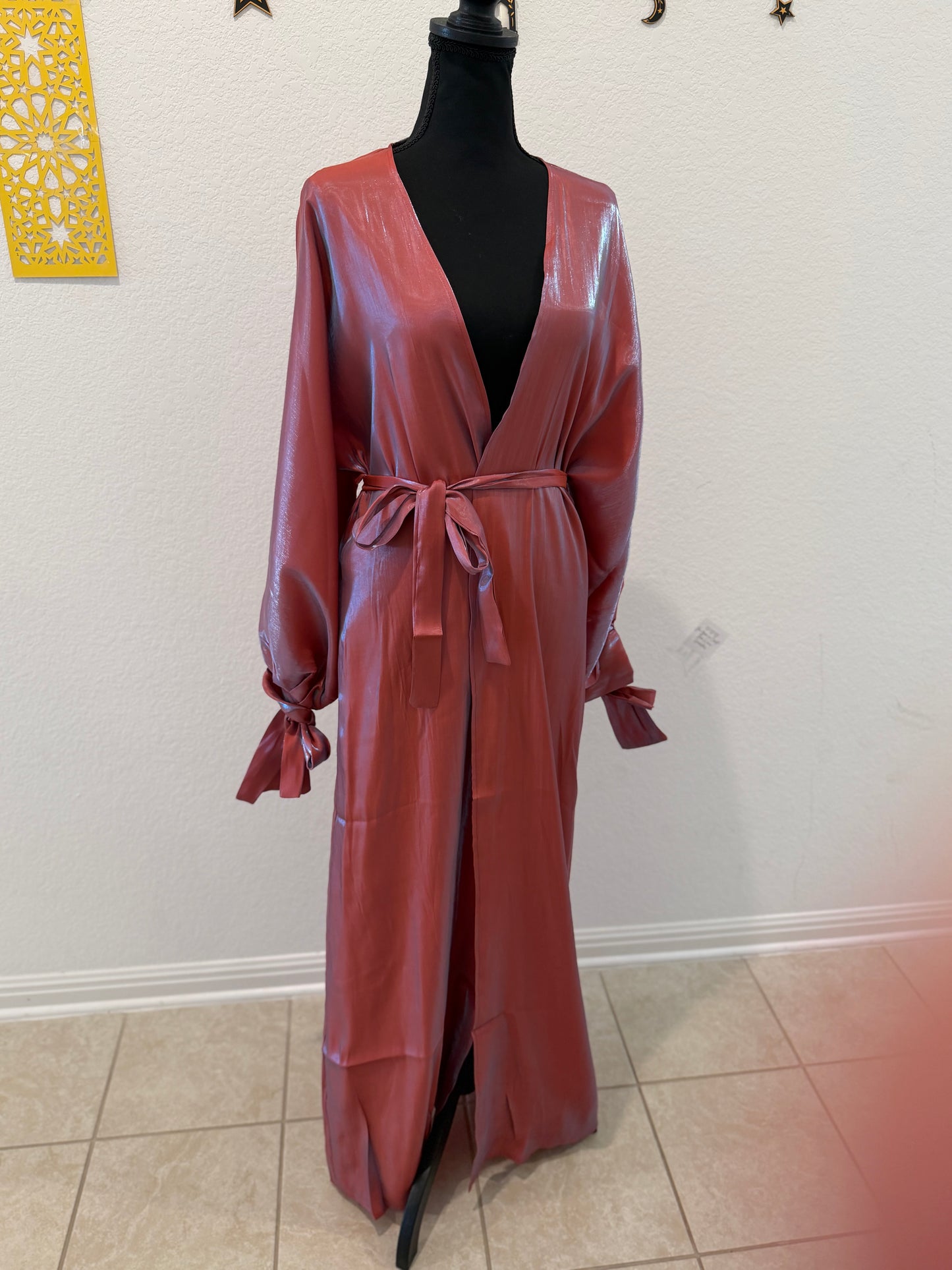 Bow Abaya Raspberry