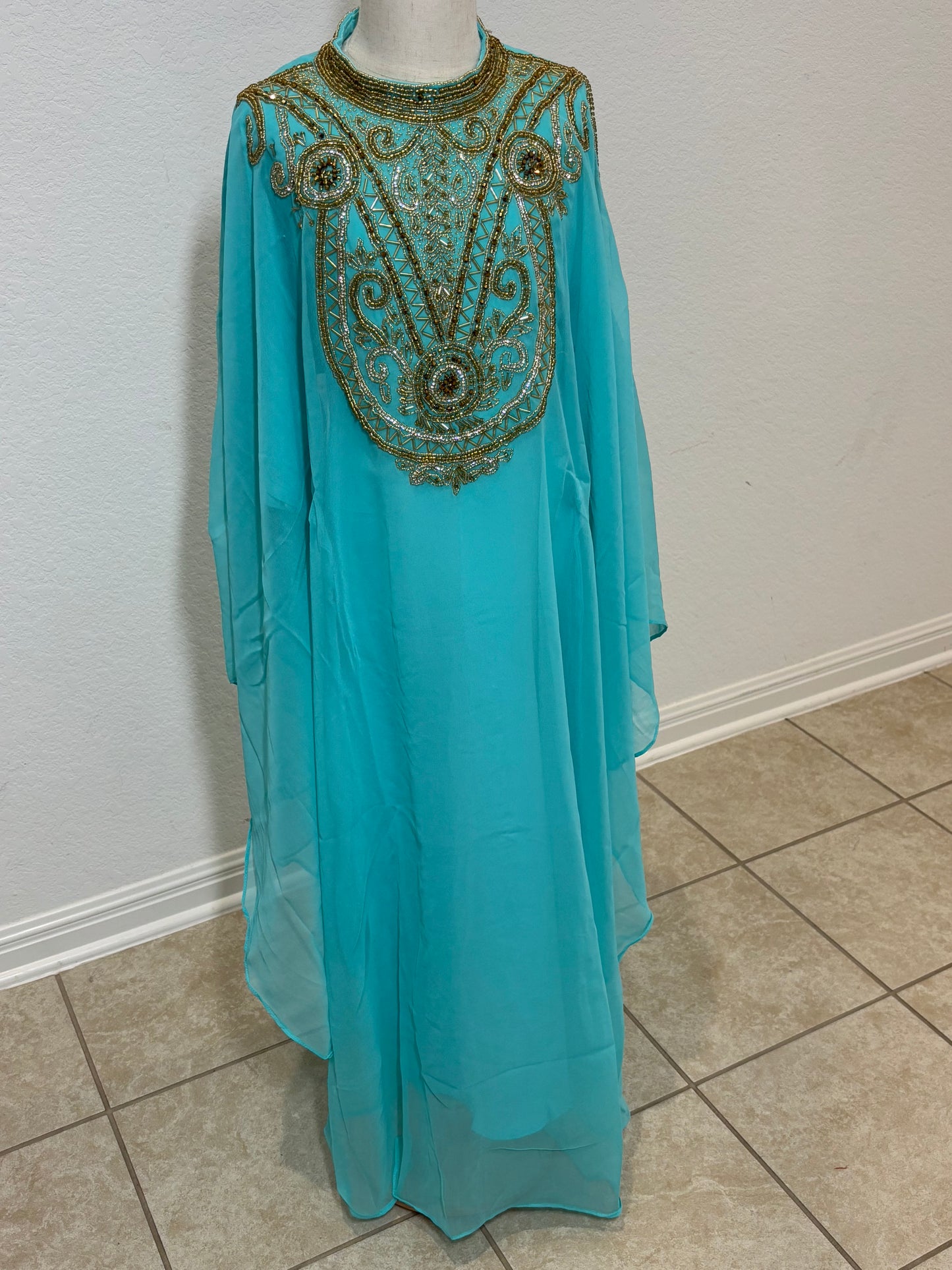 Amaya Bright teal Kaftan