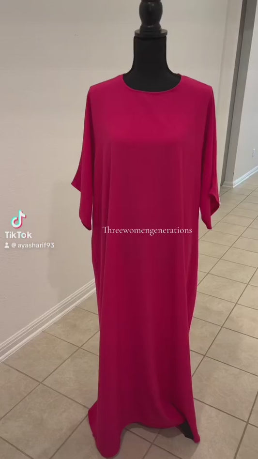 Pink underneath abaya dress